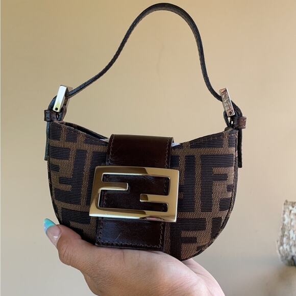 Fendi Vintage Mini Zucca croissant purse w/ dust bag - Picture 6 of 6